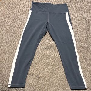 Athleta Elation Colorblock 7/8 Tights in Gray